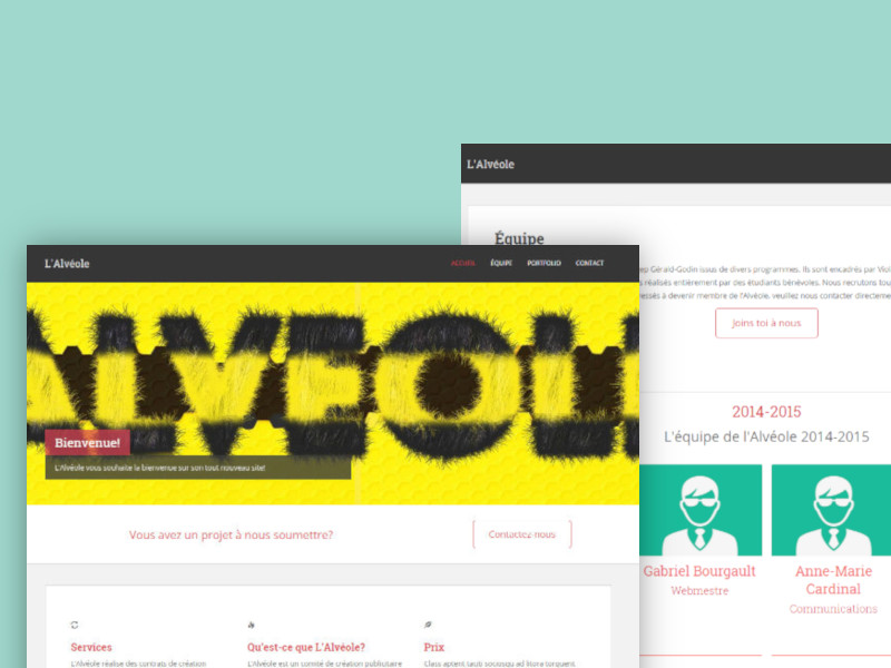 Alvéole Productions Site web complet