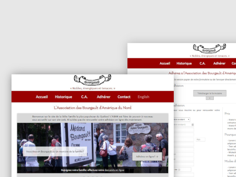 Association des Bourgault d'Amérique du Nord Site web complet