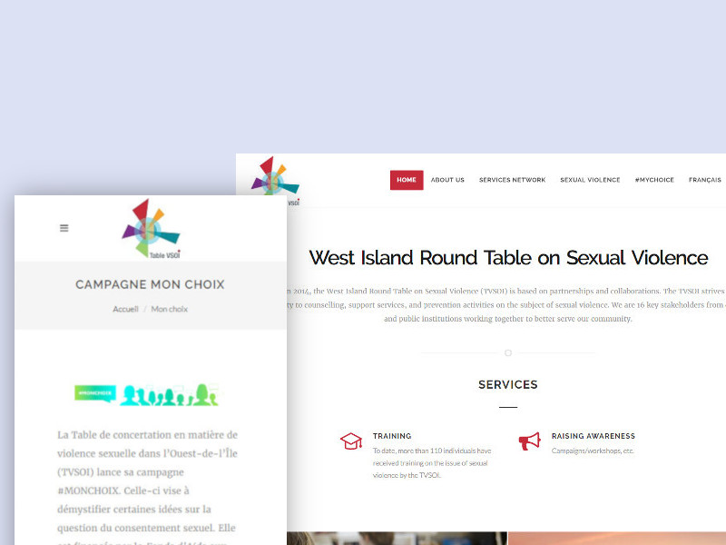 Table de concertation en matière de violences sexuelles dans l'Ouest-de-l'île Site web complet